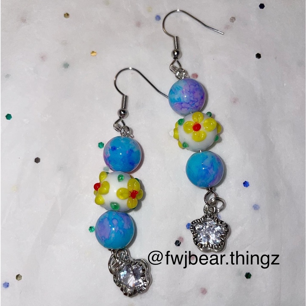 Glass bead earrings